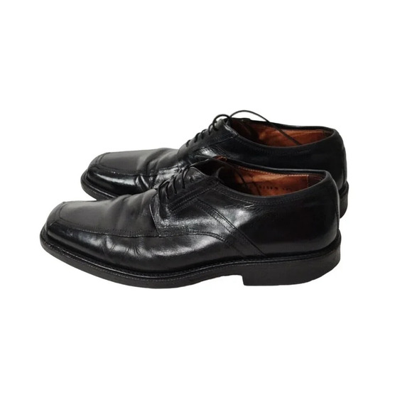 Johnston and Murphy Black Dress Shoes Men Size 10.5M Leather Made in Italy Work main image 6
